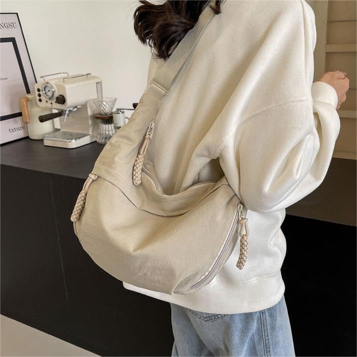 EMGILL Nylon Crescent Crossbody Bag for Women Shoulder Tote Handbag Casual Sling Bag Dumpling Purse Bag for Outdoor Travel - Image 2